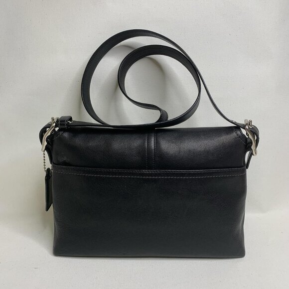 Coach vintage black leather crossbody - Picture 2 of 7